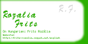 rozalia frits business card